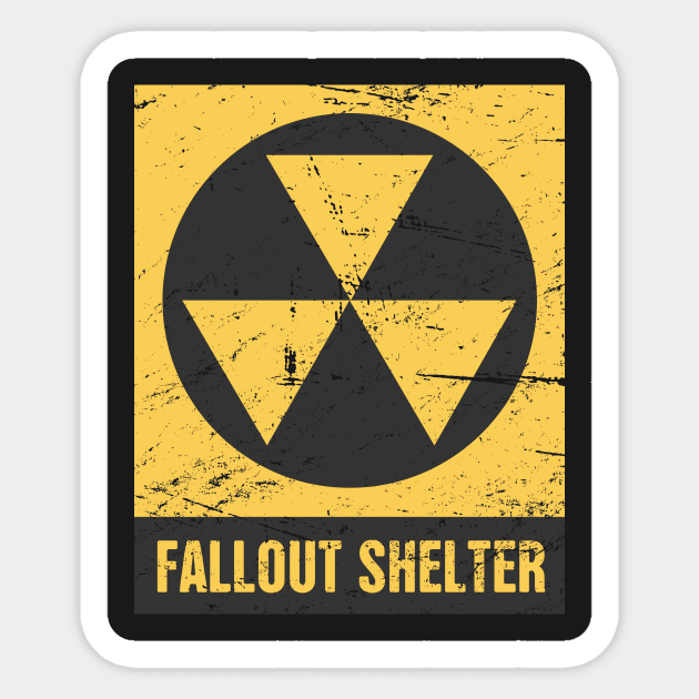 Cold War Fallout Shelter Sign Sticker by MeatMan